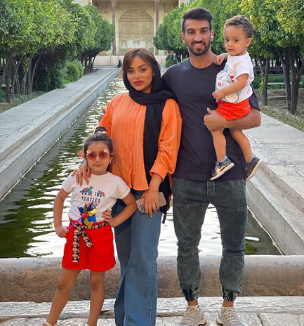 بیوگرافی حسین ماهینی فوتبالیست و همسرش